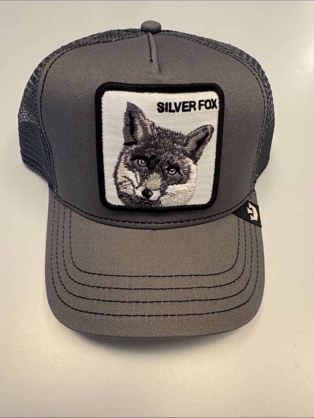 NEW with Tags! Goorin Bros. Silver Fox Trucker Hat The Farm Grey One Size RARE!